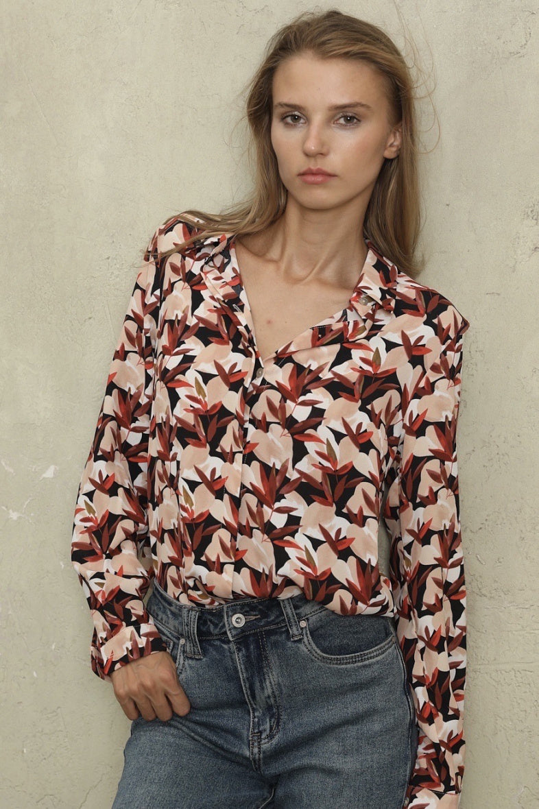 Bluse mit V-Ausschnitt