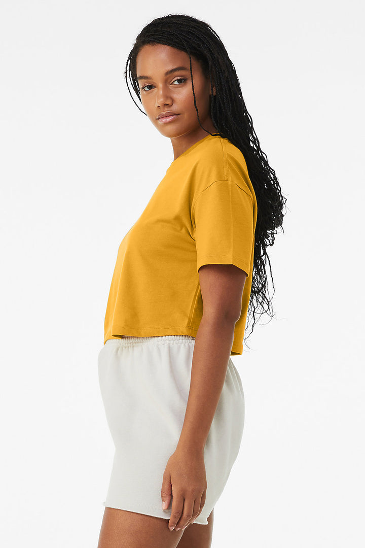 Damen Jersey Crop Shirt aus Baumwolle viele Farben bestellen