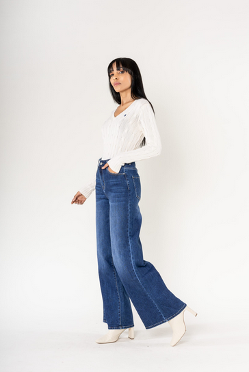 High-Waisted Wide Leg Jeans