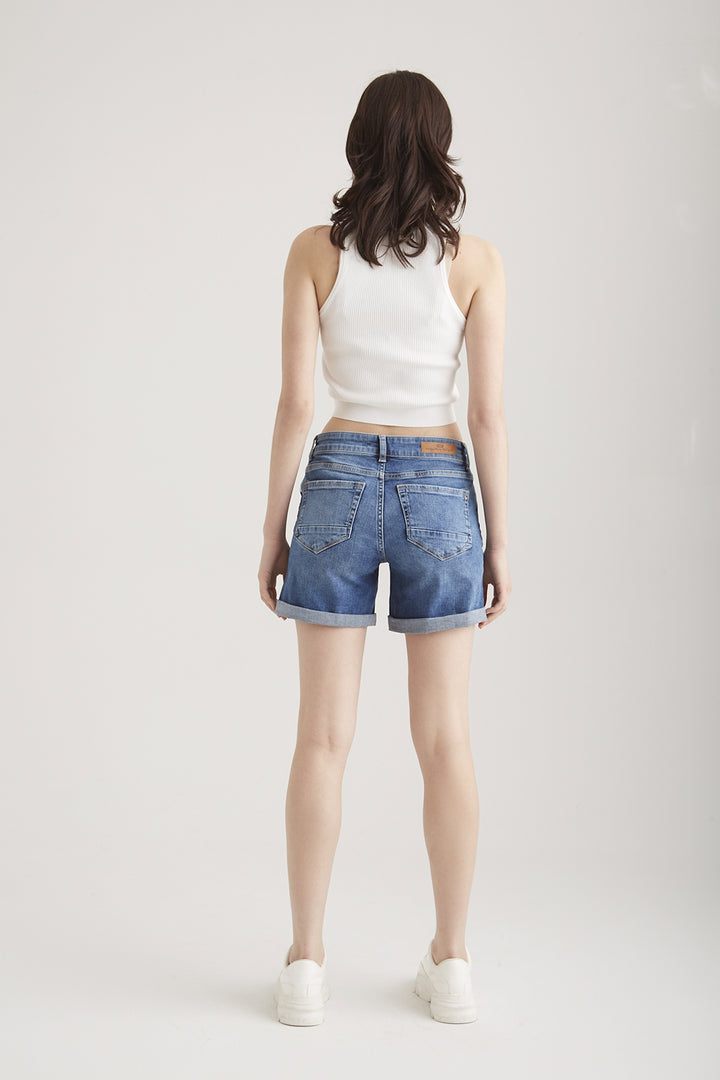 EMMA Mid Waist Denim-Shorts