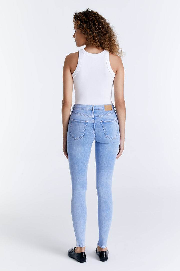 C.O.J SOPHIA High Waist Jeans Super Skinny aqua blue I Jeans Karlsruhe