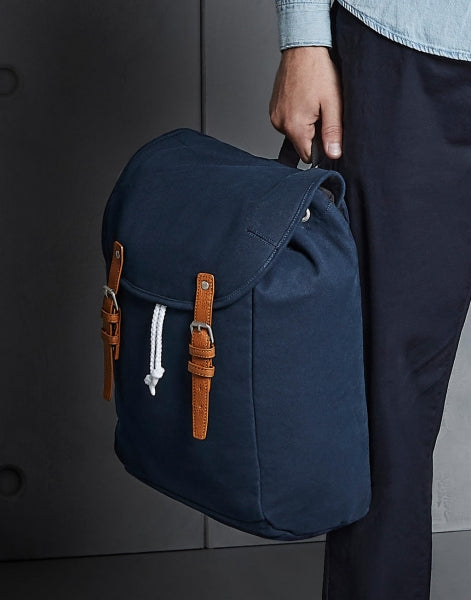 Rucksack mit Laptopfach aus Canvas Vintage Rucksack