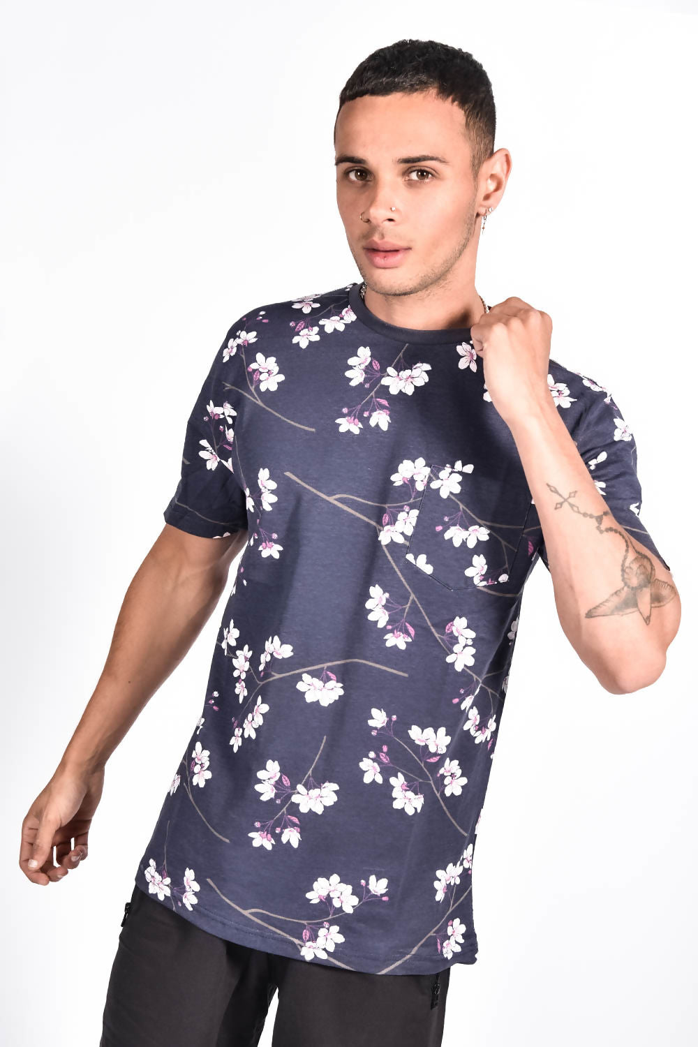 Pocket-Shirt mit Floraldruck