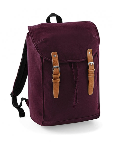 Rucksack mit Laptopfach aus Canvas Vintage Rucksack