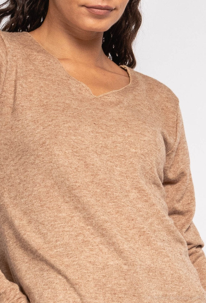 Basic-Pullover mit V-Ausschnitt