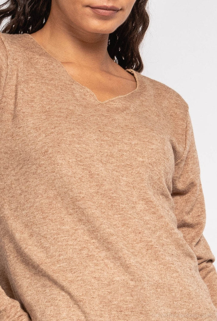 Basic-Pullover mit V-Ausschnitt